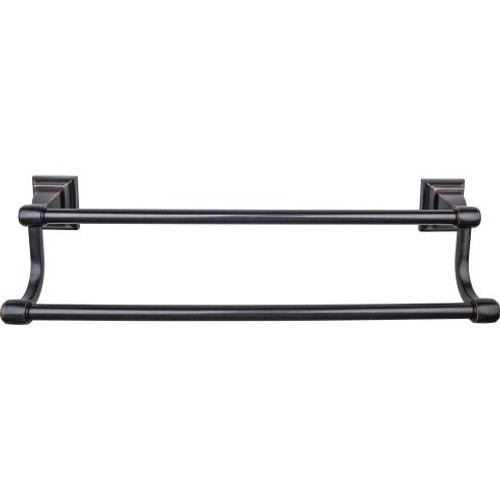 Top Knobs Stratton Bath 18" Double Towel Bar - Tuscan Bronze - STK7TB