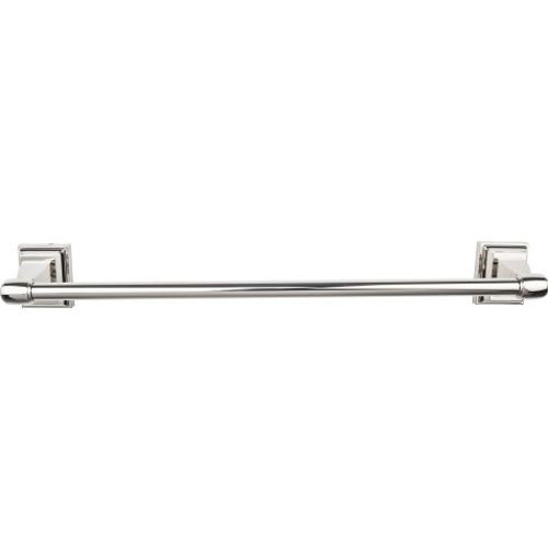 Top Knobs Stratton Bath 18" Single Towel Bar - Polished Nickel - STK6PN