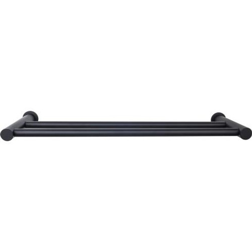 Top Knobs Hopewell Bath 24" Double Towel Bar - Flat Black - HOP9BLK