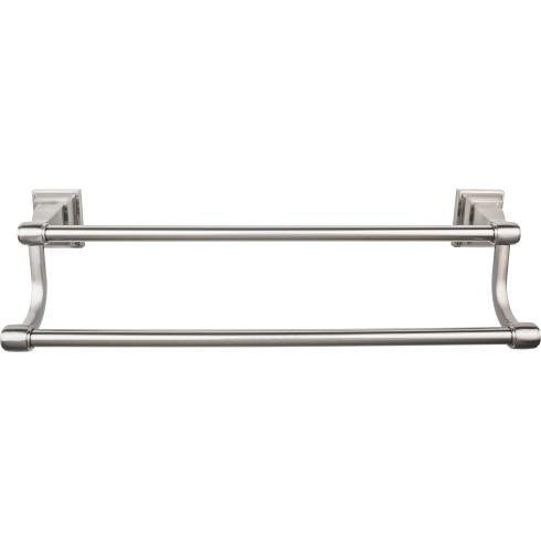 Top Knobs Stratton Bath 24" Double Towel Bar, Brushed Satin Nickel - STK9BSN