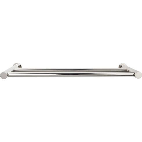 Top Knobs Hopewell Bath 30" Double Towel Bar - Polished Nickel - HOP11PN