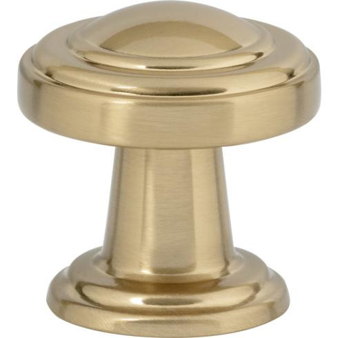 Atlas Bronte Door Knob 1 1/8 Inch - Warm Brass, 313-WB