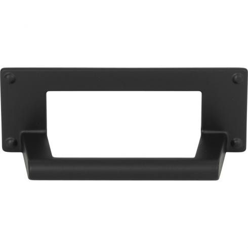 Atlas Bradbury Cup Door Pull 3 Inch (c-c) - Matte Black, A301-BL