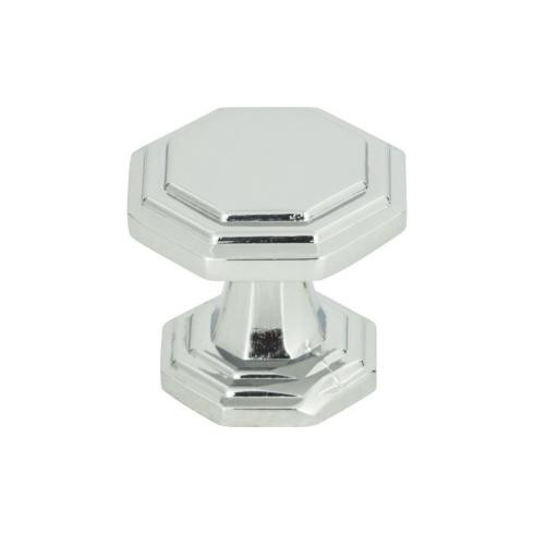 Atlas Dickinson Octagon Door Knob 1 1/4 Inch - Polished Chrome, 319-CH