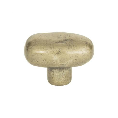 Atlas Distressed Oval Door Knob 1 11/16 Inch - Champagne, 332-CM