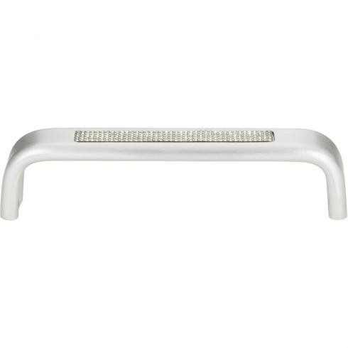 Atlas Crystal Inset Arch Door Pull 5 1/16 Inch (c-c) - Matte Chrome, 3199-MC