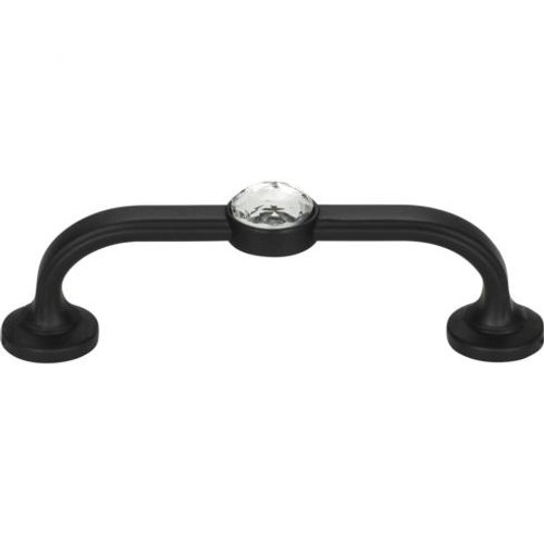 Atlas Homewares Legacy Crystal Bracelet Pull 3 Inch (c-c) - Matte Black, 344-BL