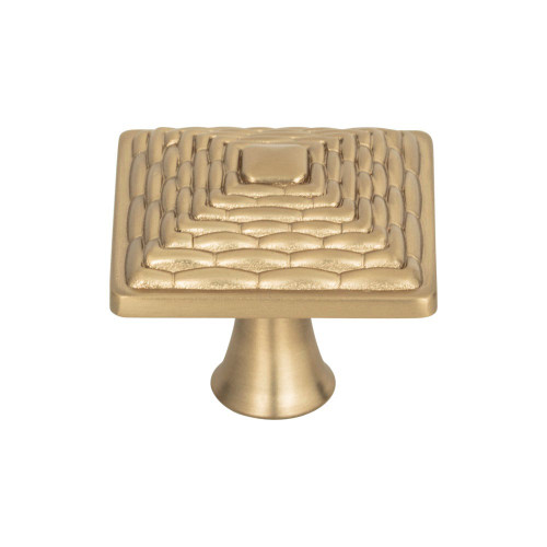 Atlas Mandalay Square Door Knob 1 1/4 Inch - Champagne, 237-CM
