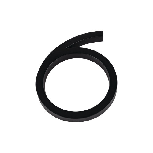 Atlas Modern Avalon #6 Large House Number - Matte Black, AVN6-L-BL