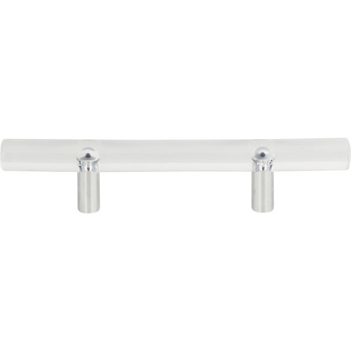 Atlas Optimism Rail Door Pull 3 Inch (c-c) - Polished Chrome, 3147-CH