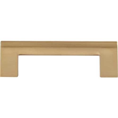 Atlas Round Rail Door Pull 3 3/4 Inch (c-c) -Warm Brass, 438-WB