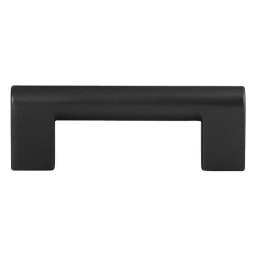 Atlas Round Rail Door Pull 3 Inch (c-c) - Matte Black, A878-BL