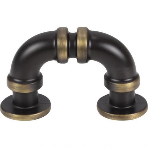 Atlas Steam Punk Finger Door Pull 1 5/16 Inch (c-c) - Café Bronze, 366-CFB