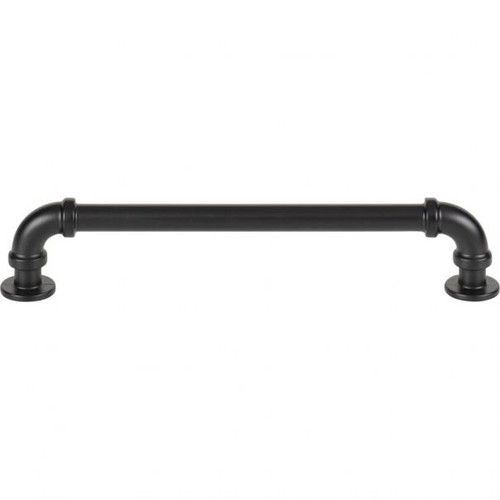 Atlas Steam Punk Door Pull 6 5/16 Inch (c-c) - Matte Black, 433-BL