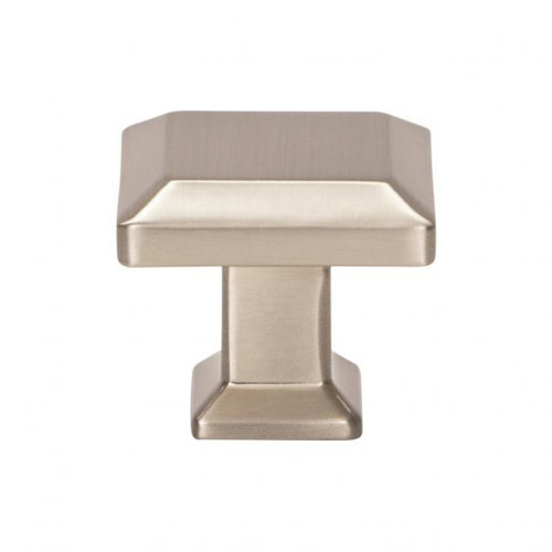 Atlas Sweetbriar Lane Square Door Knob 1 1/4 Inch - Brushed Nickel, A660-BRN