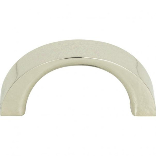 Atlas Tableau Curved Door Pull 1 7/16 Inch (c-c) - Polished Nickel, 396-PN