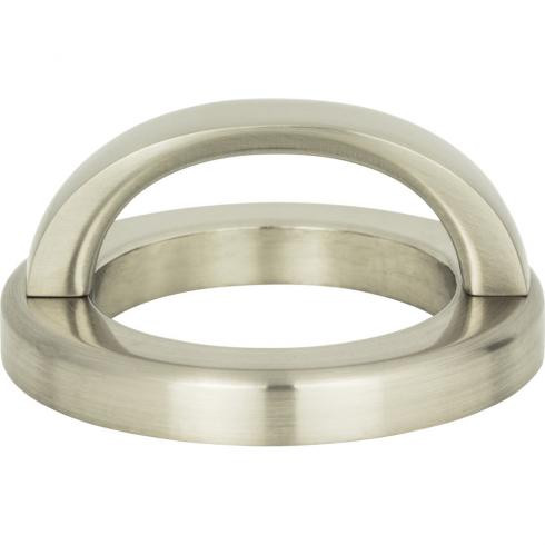 Atlas Tableau Round Door Pull Base and Top 1 13/16 Inch (c-c) - Brushed Nickel, 405-BN