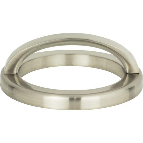 Atlas Tableau Round Door Pull Base and Top 2 1/2 Inch (c-c) - Brushed Nickel, 406-BN
