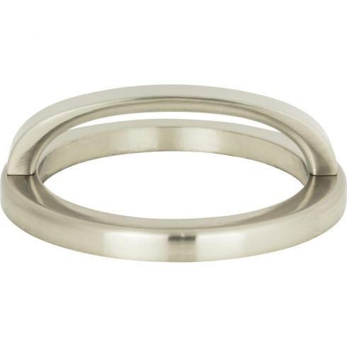 Atlas Tableau Round Door Pull Base and Top 3 Inch (c-c) - Brushed Nickel, 407-BN