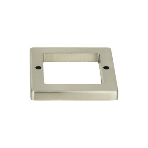 Atlas Tableau Square Door Pull Base 1 13/16 Inch (c-c) - Brushed Nickel, 393-BN