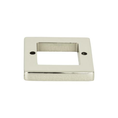 Atlas Tableau Square Door Pull Base 1 7/16 Inch (c-c) - Polished Nickel, 392-PN