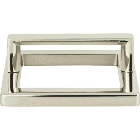 Atlas Tableau Square Door Pull Base and Top 2 1/2 Inch (c-c) - Polished Nickel, 410-PN