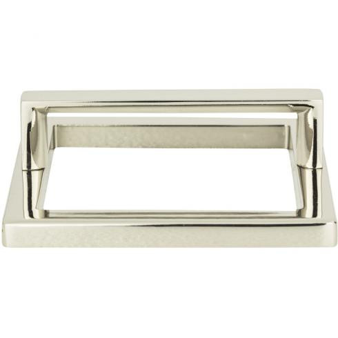 Atlas Tableau Square Door Pull Base and Top 3 Inch (c-c) - Polished Nickel, 411-PN
