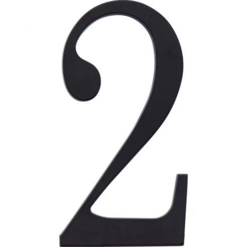 Atlas Traditionalist #2 House Number - Matte Black, TRN2-BL