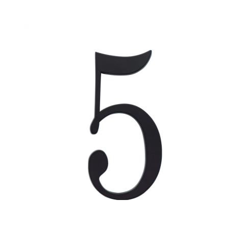 Atlas Traditionalist #5 House Number - Matte Black, TRN5-BL