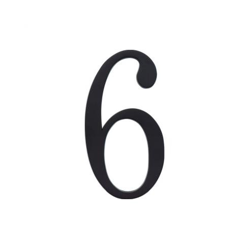 Atlas Traditionalist #6 House Number - Matte Black, TRN6-BL