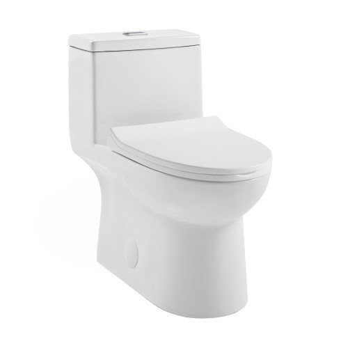 Swiss Madison Daxton One Piece Elongated Dual Flush Toilet 1.1/1.6 gpf (6-Pack) - White - SM-1T126-6