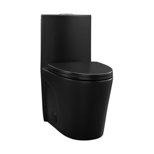Swiss Madison St. Tropez One-Piece 14" Rough-in 1.1/1.6 GPF Dual Top Flush Elongated Toilet - Matte Black - SM-1T251MB