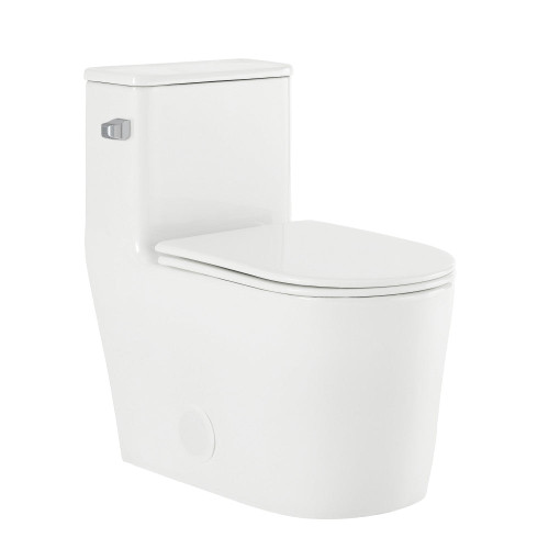 Swiss Madison Liberte One-Piece 12" Rough-in 1.28 GPF Left-Hand Flush Elongated ADA Toilet - Glossy White - SM-1T7801GW