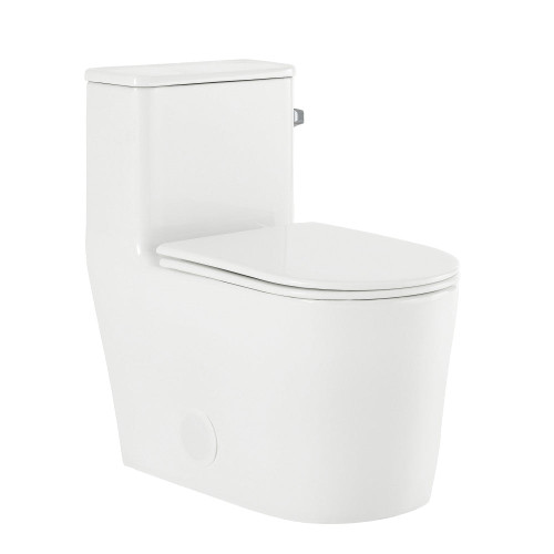 Swiss Madison Liberte One-Piece 12" Rough-in 1.28 GPF Right-Hand Flush Elongated ADA Toilet - Glossy White - SM-1T7802GW Swiss Madison Liberte One-Piece 12" Rough-in 1.28 GPF Right-Hand Flush Elongated ADA Toilet - Glossy White - SM-1T7802GW