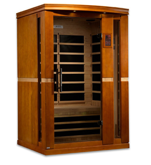 Golden Designs Dynamic Vittoria Elite 2-person Ultra Low EMF (Between 3-5MG) FAR Infrared Sauna (Canadian Hemlock) - DYN-6220-01 Elite