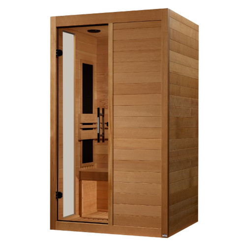 Golden Designs Dynamic Lucca Elite 2-person Ultra Low EMF (Between 3-5MG) FAR Infrared Sauna (Canadian Hemlock) - DYN-6215-05 Elite