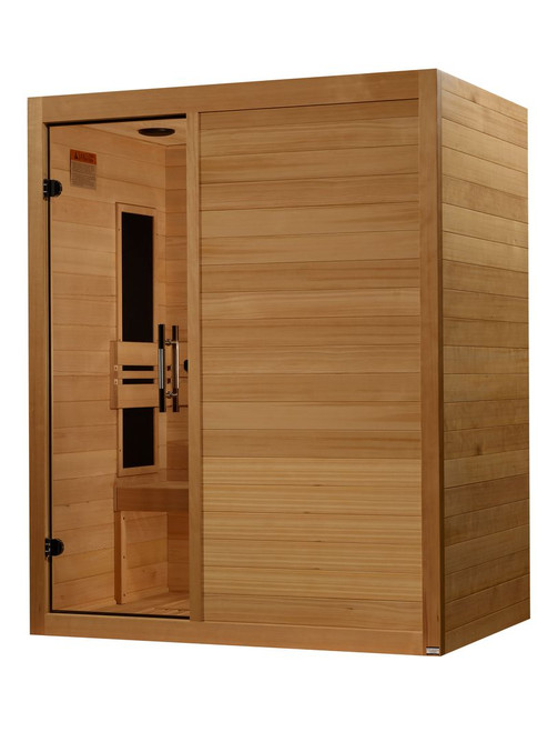 Golden Designs Maxxus S-Line Yoga 3-Person Low EMF (Between 5-10MG) FAR Infrared Sauna (Canadian Hemlock) - MX-S306-01