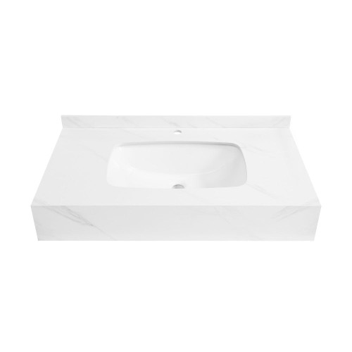 Swiss Madison Avancer 36" Wall-Mounted Bathroom Sink - White - SM-BV701-S