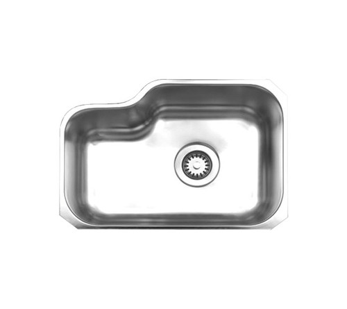 Whitehaus WHNU1913 21 7/8" Noah's Collection Single Bowl Undermount Kitchen Sink - Brushed Stainless Steel