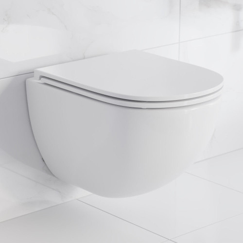 Swiss Madison St. Tropez Wall-Hung Toilet Bowl Only - Matte White - SM-WT0801MW