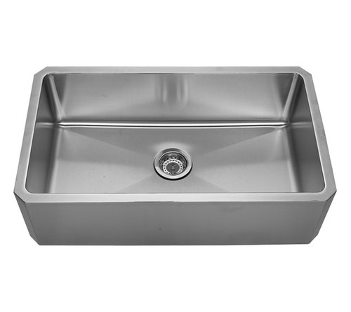 Whitehaus WHNAP3218 31 5/8" Noah Single Bowl Front Apron Undermount Kitchen Sink - Brushed Stainless Steel