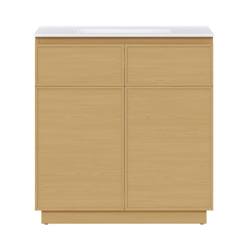 Swiss Madison St. Tropez 36" Freestanding Bathroom Vanity - Natural Oak with Sink Top - SM-BV0802NO