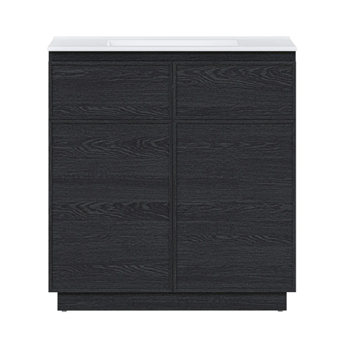 Swiss Madison St. Tropez 36" Freestanding Bathroom Vanity - Black Oak with White Sink Top - SM-BV0802AO