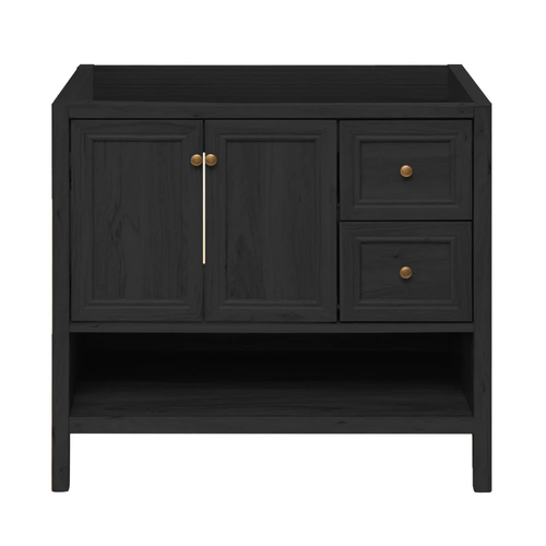 Swiss Madison Chateau 36" Freestanding Bathroom Vanity Cabinet without Top - Black Oak - SM-BV0602AO-C