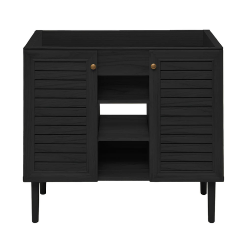 Swiss Madison Bron 36" Freestanding Bathroom Vanity Cabinet without Top - Black Oak - SM-BV6202AO-C