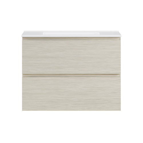 Swiss Madison Liberte 30" Wall-Mounted Bathroom Vanity - White Oak with White 3-Hole Widespread Sink Top - SM-BV7803WO