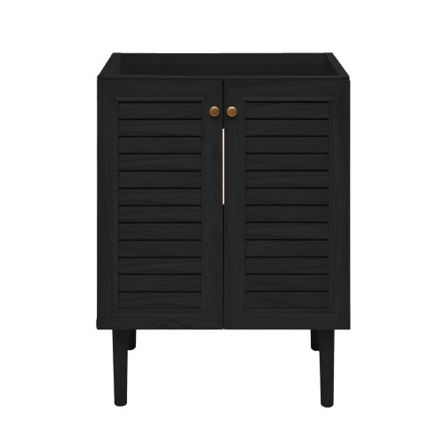 Swiss Madison Bron 24" Freestanding Bathroom Vanity Cabinet without Top - Black Oak - SM-BV6201AO-C