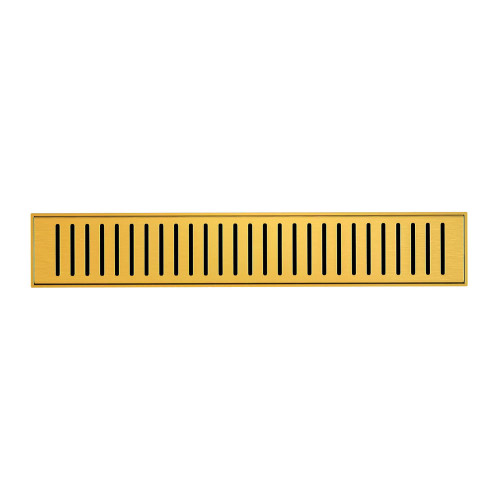 Swiss Madison Voltaire 18" Stainless Steel Linear Shower Drain - Brushed Gold - SM-SY0501BG