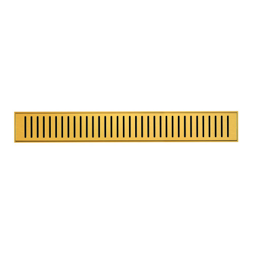 Swiss Madison Voltaire 24" Stainless Steel Linear Shower Drain - Brushed Gold - SM-SY0502BG