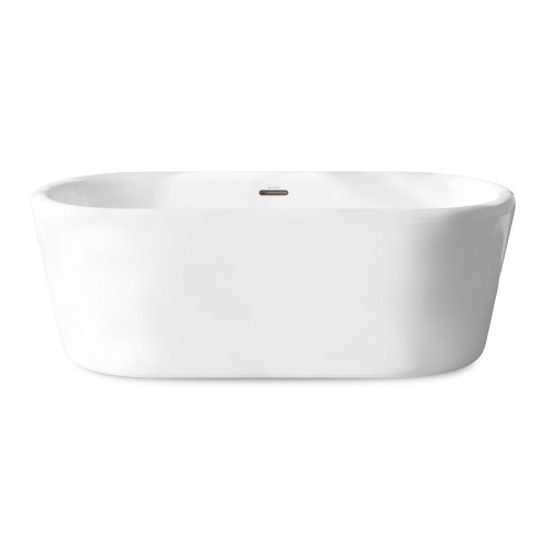 Swiss Madison Nanterre 68" Soaking Freestanding Bathtub - Glossy White, Drain Included - SM-FB9401GW